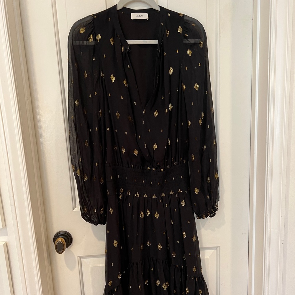 ALC black and gold dress, small